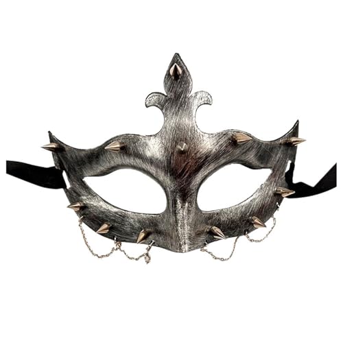 Luadnysin Maskenball Maske Venezianische Masken Kostüm Ballmaske Halloween Damen Karneval Augenmaske Weiße Anonymous Herren Fasching Schwarz von Luadnysin
