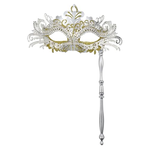 Luadnysin Masquerade Mask Hexenmaske Karneval Maske Halloween Woman Weiß Venezianisch Maskenball Frau Fasching Faschingsmasken Damen Gesicht Kostüm Venezianische Ball Schwarze von Luadnysin