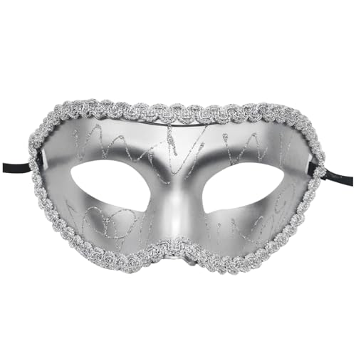 Luadnysin Masquerade Maske Maskenball Frau Halloween Masken Ballmaske Ball Für Damen Venezianische Herren Schwarz Karneval Fasching Venezianisch Augenmaske von Luadnysin