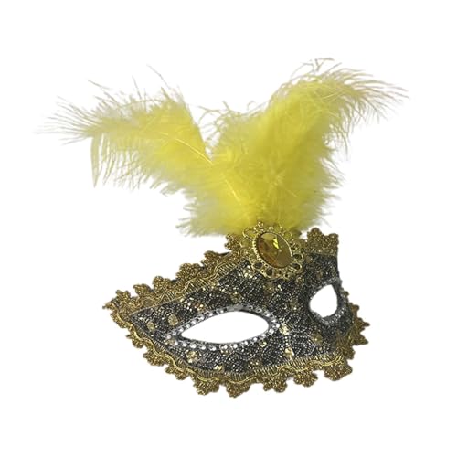 Luadnysin Venezianische Maske Damen Fasching Maskenball Masken Ball Weiße Ballmaske Kostüm Venezianische-Masken Therian Mask Halloween Frauen Venezianisch Schwarz von Luadnysin