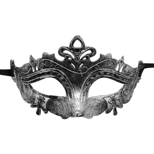 Luadnysin Venezianische Maske Damen Kostüm Ball Maskenball Weiß Masken Augenmaske Halloween Gesicht Verkleidung Woman Karneval Fasching Therian Mask White von Luadnysin
