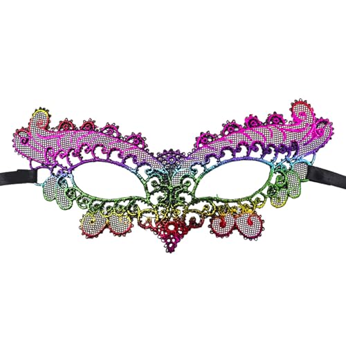 Luadnysin Venezianische Maske Damen Masken Maskenball Halloween Ball Karneval Kostüm Schwarz Therian Mask Venetian Masquerade Woman Gesicht von Luadnysin