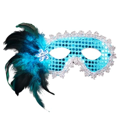 Luadnysin Venezianische Maske Herren Damen Halloween Masken Weiß Woman Karneval Ball Fasching Kostüm Hexenmaske Masquerade Mask Faschingsmasken Venetian Schwarze Maskenball Schwarz von Luadnysin