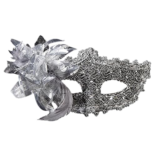 Luadnysin Venezianische Masken Maske Therian Mask Für Maskenball Hexenmaske Fasching Frau Damen Augenmaske Halloween Gesicht Verkleidung Ball Kostüm Schwarz von Luadnysin