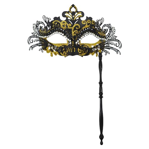 Maske Maskenball Frau Masquerade Mask Halloween Woman Karneval Therian Masken Fasching Augenmaske Gesicht Verkleidung Ball Maskerade Im Zwielicht Schwarz Venezianische Damen Venezianisch Gold von Luadnysin