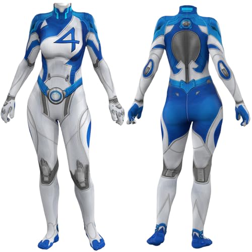 Luascxu Erwachsene Invisible Susan Storm Kostüm 3D Jumpsuit Torch Ben Cosplay Bodysuit Jumpsuit für Halloween (Stil 3, X-Large) von Luascxu