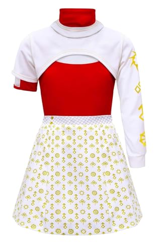 Luascxu Frauen Zombies Addison Cosplay Shirt Jacke Hosen Kleid Erwachsene Nova Kostüm 3PC Vampir Cheerleader Anzug für Halloween (Kleid 1, XX-Large) von Luascxu