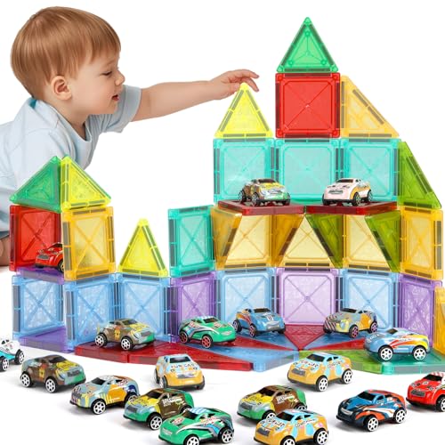 Lubardy Magnetische Bausteine 78 Teile Magnetbausteine Kinder Spielzeug ab 3 Jahre STEM Lernspielzeug Set mit Autos für Jungen und Mädchen Geschenk Lubardy Magnetische Bausteine 78 Teile Magnetbausteine Kinder Spielzeug ab 3 Jahre STEM Lernspielzeug Set mit Autos für Jungen und Mädchen Geschenk von Lubardy