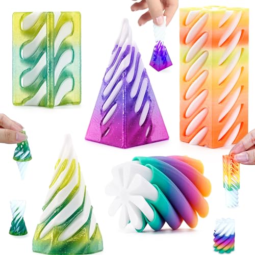 Lubibi 5 Stück Impossible Cone, 3D-Druck Spiral Cone Fidget Toy, Pyramid Spirale Spielzeug Passthrough Sculpture, stressabbau,Desktop Dekorationen Spielzeug für Kinder und Erwachsene Geschenk Lubibi 5 Stück Impossible Cone, 3D-Druck Spiral Cone Fidget Toy, Pyramid Spirale Spielzeug Passthrough Sculpture, stressabbau,Desktop Dekorationen Spielzeug für Kinder und Erwachsene Geschenk von Lubibi