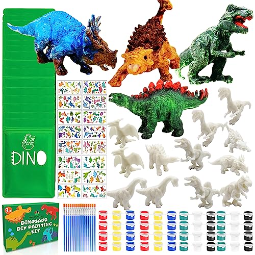 Lubibi Dinosaurier Malset für Kinder,Dinosaurier Party Mitgebsel Kindergeburtstag,Malset 16 Stück Mitbringsel Kindergeburtstag Gastgeschenke Gastgeschenk DIY Dino Spielzeuge Kinder Jünge von Lubibi