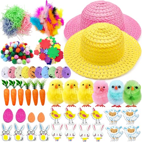Lubibi Osterhütten-Set für Kinder,Machen Sie Ihre eigenen Osterhüte,Osterhaubenset,Osterhaube Dekorationen Kit mit Ostereier,Küken, Karotten,Ostern Party Dekorationen,Ostergeschenke Mädchen Jungen Lubibi Osterhütten-Set für Kinder,Machen Sie Ihre eigenen Osterhüte,Osterhaubenset,Osterhaube Dekorationen Kit mit Ostereier,Küken, Karotten,Ostern Party Dekorationen,Ostergeschenke Mädchen Jungen von Lubibi