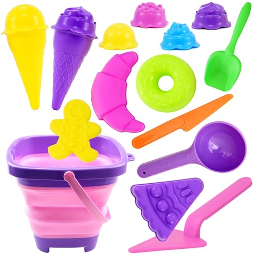Lubibi Sandspielzeug Set für Kinder,Sandkasten Spielzeug,mit Faltbarer Eimer,Schaufeln,Sandformen,Sand Toys,sandspielzeug eistüten Set,Outdoor Spielzeug,Gartenspielzeug ab 2 3 4 5 Jahre Mädchen Junge Lubibi Sandspielzeug Set für Kinder,Sandkasten Spielzeug,mit Faltbarer Eimer,Schaufeln,Sandformen,Sand Toys,sandspielzeug eistüten Set,Outdoor Spielzeug,Gartenspielzeug ab 2 3 4 5 Jahre Mädchen Junge von Lubibi