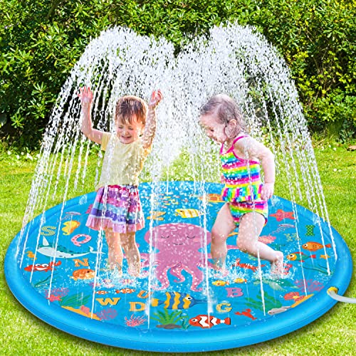 Lubibi Splash Pad,170cm Sprinkler Wasser-Spielmatte Splash Play Matte,Spritzschutz,Baby-Pool zum Lernen,Outdoor Sommer Garten Aufblasbares Wasserspielzeug für Baby,Kinder,Hund und Haustiere Lubibi Splash Pad,170cm Sprinkler Wasser-Spielmatte Splash Play Matte,Spritzschutz,Baby-Pool zum Lernen,Outdoor Sommer Garten Aufblasbares Wasserspielzeug für Baby,Kinder,Hund und Haustiere von Lubibi