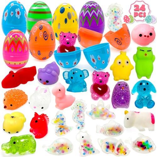 Lubibi Vorgefüllte Ostereier Gefüllt, Mit 24 Mochi-Squishy-Spielzeugen Für Kinder, Dekompressionsspielzeug, Füller Für Kinder Für Osterkörbe, Ostern Partyzubehör, Für Osterthema Party Gunst Lubibi Vorgefüllte Ostereier Gefüllt, Mit 24 Mochi-Squishy-Spielzeugen Für Kinder, Dekompressionsspielzeug, Füller Für Kinder Für Osterkörbe, Ostern Partyzubehör, Für Osterthema Party Gunst von Lubibi