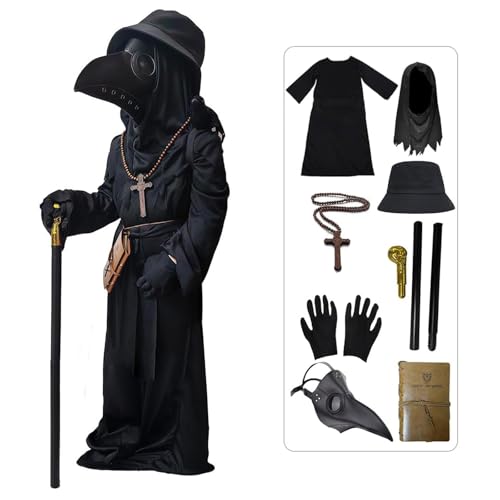 Pestdoktor Kostüm für Kinder Lustige gruselige Halloween Kostüme für Jungen (8-10 Jahre) von Lubolee