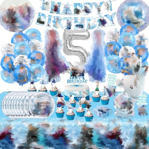 111Pcs Kindergeburtstag Geschirr Deko 5 Jahre Mädchen- Geburtstag Partygeschirr mit Luftballon Balloon Happy Birthday Geburtstagsdeko Girlande Pappteller Tortendeko Party Deko Supplies 111Pcs Kindergeburtstag Geschirr Deko 5 Jahre Mädchen- Geburtstag Partygeschirr mit Luftballon Balloon Happy Birthday Geburtstagsdeko Girlande Pappteller Tortendeko Party Deko Supplies von Luchild