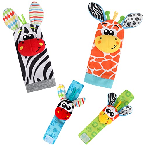 Luchild Baby Rasseln Spielzeug Handgelenk Und Socken 4 Stück Plüschtiere Entwicklungs-Spielzeug Spiel Greifling Zum Luchild Baby Rasseln Spielzeug Handgelenk Und Socken 4 Stück Plüschtiere Entwicklungs-Spielzeug Spiel Greifling Zum von Luchild