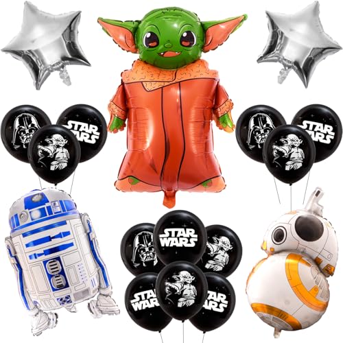 Luchild Ballons Geburtstag Deko Star Krieg Luftballons Geburtstagsdeko Jungen Mädchen mit Yod Folienballon Sterne Wars Party Balloon Roboter Luftballon Star Thema Kindergeburtstag Party Supplies Deko Luchild Ballons Geburtstag Deko Star Krieg Luftballons Geburtstagsdeko Jungen Mädchen mit Yod Folienballon Sterne Wars Party Balloon Roboter Luftballon Star Thema Kindergeburtstag Party Supplies Deko von Luchild