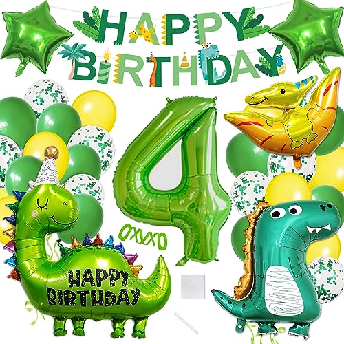 Dino Geburtstag Deko 4 Jahre, Geburtstagsdeko Jungen 4 Jahre, Dino Deko kindergeburtstag, Dino Luftballon für Dino Party Kindergeburtstag Deko 4 Jahre Junge Dino Geburtstag Deko 4 Jahre, Geburtstagsdeko Jungen 4 Jahre, Dino Deko kindergeburtstag, Dino Luftballon für Dino Party Kindergeburtstag Deko 4 Jahre Junge von Luckeey