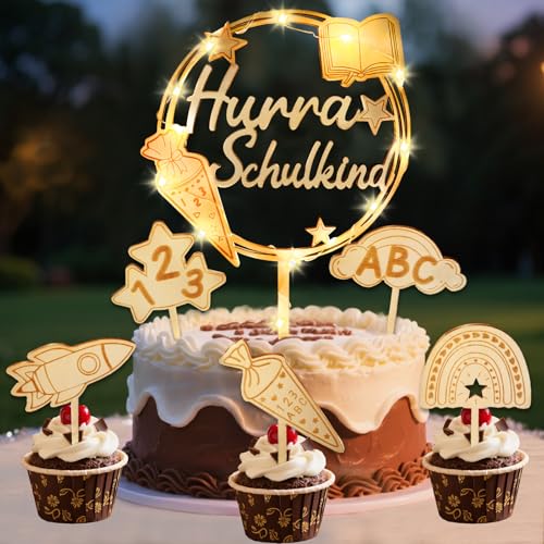 Kuchendeko Schulanfang mit LED Kuchendeko Schulanfang mit LED von Luckeey