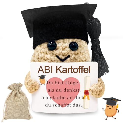 Luckeey Abitur 2025 Geschenke Positive Kartoffel, Mutmacher Geschenk zum Abitur Glücksbringer Prüfung, Strickwolle Potato Puppe ABI 2025 Souvenir Geschenke für Mitschüler Freunde Luckeey Abitur 2025 Geschenke Positive Kartoffel, Mutmacher Geschenk zum Abitur Glücksbringer Prüfung, Strickwolle Potato Puppe ABI 2025 Souvenir Geschenke für Mitschüler Freunde von Luckeey