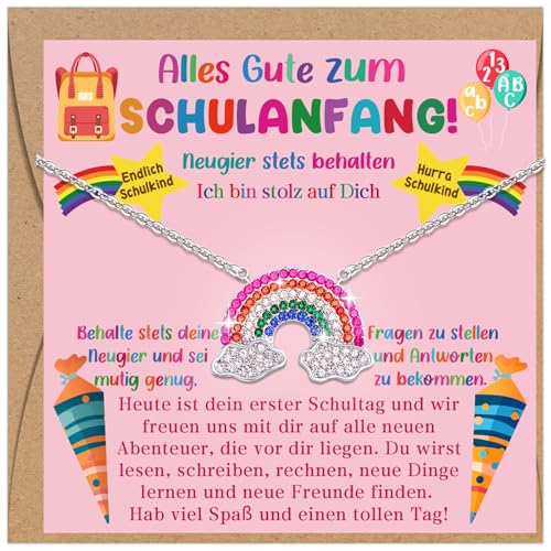 Luckeey Geschenke zur Einschulung Mädchen, Kette Mädchen Einschulung Geschenk, Ideen Schultütenfüllung Schulkind 2025 Mädchen, Einschulungsgeschenk Schulanfang Geschenke für Mädchen von Luckeey