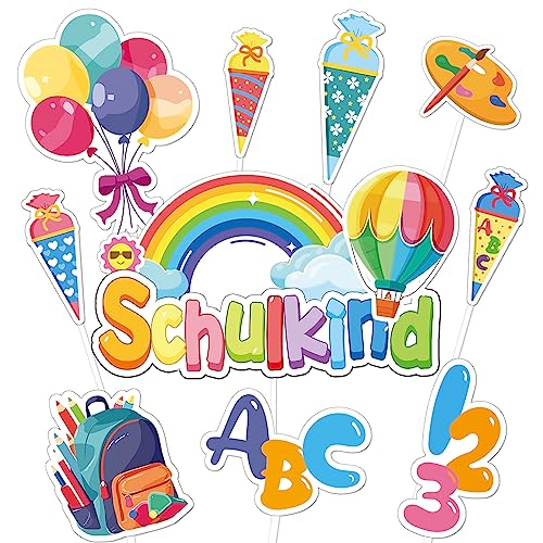 Tortendeko Einschulung, 22 Stück kuchendeko Schulanfang, Schulkind Tortendeko, Zuckertüte Cake Topper ABC 123 Tortenaufsätze Torten Cupcake Muffin Deko für Schulkind 2024 Junge Mädchen Geschenk Tortendeko Einschulung, 22 Stück kuchendeko Schulanfang, Schulkind Tortendeko, Zuckertüte Cake Topper ABC 123 Tortenaufsätze Torten Cupcake Muffin Deko für Schulkind 2024 Junge Mädchen Geschenk von Luckeey