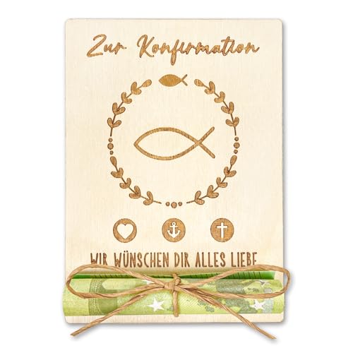 Luckeey Konfirmation Geschenk, Geldgeschenk Konfirmation Verpackung aus Holz, Personalisiert Geschenke zur Konfirmation Mädchen & Jungen - 12.5 × 9 cm Luckeey Konfirmation Geschenk, Geldgeschenk Konfirmation Verpackung aus Holz, Personalisiert Geschenke zur Konfirmation Mädchen & Jungen - 12.5 × 9 cm von Luckeey