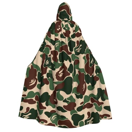Luckily&Day Aniaml Camouflage-Umhang mit Kapuze, Umhang für Cosplay, Zauberer, Hexe, Wikinger, Robe, Umhang Luckily&Day Aniaml Camouflage-Umhang mit Kapuze, Umhang für Cosplay, Zauberer, Hexe, Wikinger, Robe, Umhang von Luckily&Day