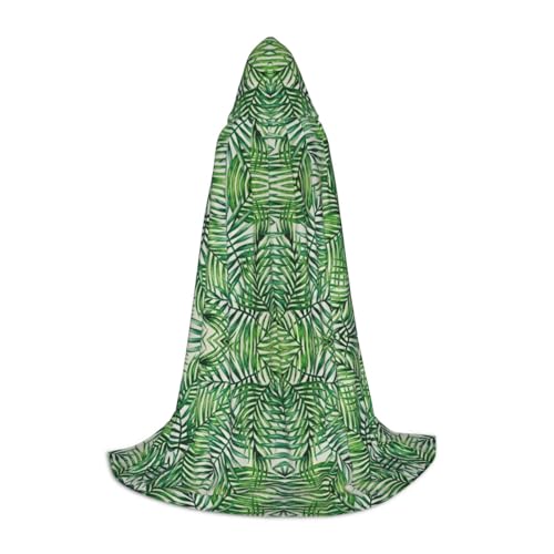 Luckily&Day Bananenblatt-grüner Druck, Halloween-Kostüm, Kapuzenumhang für Männer und Frauen, Party, Cosplay, Zauberer, Hexe, Wikinger, Robe Luckily&Day Bananenblatt-grüner Druck, Halloween-Kostüm, Kapuzenumhang für Männer und Frauen, Party, Cosplay, Zauberer, Hexe, Wikinger, Robe von Luckily&Day