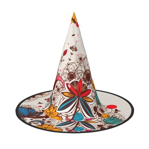 Luckily&Day Bunte Blume, Schmetterling, Halloween, Hexenhut, Turm, Kostüm, Accessoire, Kopfbedeckung für Party, Cosplay Luckily&Day Bunte Blume, Schmetterling, Halloween, Hexenhut, Turm, Kostüm, Accessoire, Kopfbedeckung für Party, Cosplay von Luckily&Day