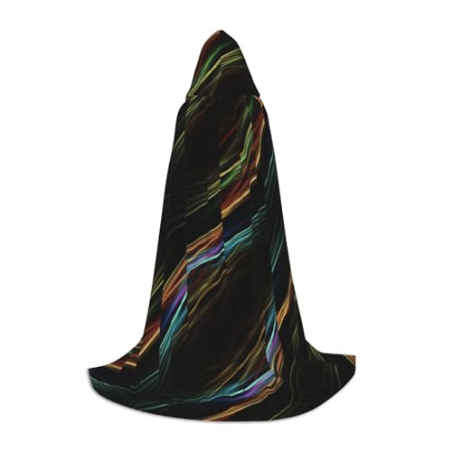 Luckily&Day Bunte Linien, Kunstdruck, Halloween-Kostüm, Kapuzenumhang, Umhang für Männer und Frauen, Party, Cosplay, Zauberer, Hexe, Wikinger, Robe Luckily&Day Bunte Linien, Kunstdruck, Halloween-Kostüm, Kapuzenumhang, Umhang für Männer und Frauen, Party, Cosplay, Zauberer, Hexe, Wikinger, Robe von Luckily&Day