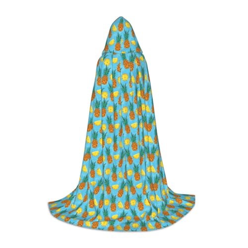 Luckily&Day Frischer Ananas-Druck, Halloween-Kostüm, Kapuzenumhang für Männer und Frauen, Party, Cosplay, Zauberer, Hexe, Wikinger, Robe Luckily&Day Frischer Ananas-Druck, Halloween-Kostüm, Kapuzenumhang für Männer und Frauen, Party, Cosplay, Zauberer, Hexe, Wikinger, Robe von Luckily&Day