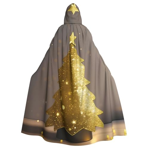 Luckily&Day Goldener Weihnachtsbaum-Druck, Wikinger-Kostüm, Umhang für Herren und Damen, Halloween, Cosplay, Zauberer, Hexe, Kapuzenmantel Luckily&Day Goldener Weihnachtsbaum-Druck, Wikinger-Kostüm, Umhang für Herren und Damen, Halloween, Cosplay, Zauberer, Hexe, Kapuzenmantel von Luckily&Day