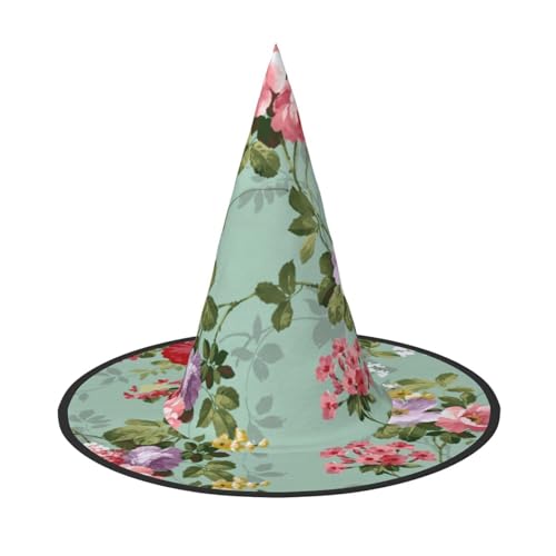 Luckily&Day Halloween-Hexenhut mit Blumendruck, einzigartiger Steeple-Top-Kostüm, Hut für Damen, Party, Festival, Dekoration, 2 Stück Luckily&Day Halloween-Hexenhut mit Blumendruck, einzigartiger Steeple-Top-Kostüm, Hut für Damen, Party, Festival, Dekoration, 2 Stück von Luckily&Day