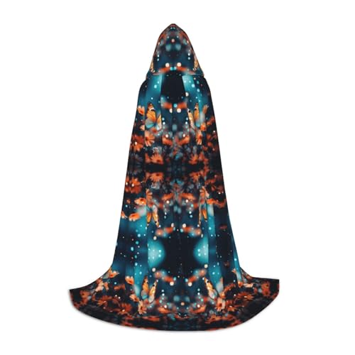 Luckily&Day Halloween-Kostüm mit Blumen- und Schmetterlings-Aufdruck, Umhang mit Kapuze für Männer und Frauen, Party, Cosplay, Zauberer, Hexe, Wikinger, Robe Luckily&Day Halloween-Kostüm mit Blumen- und Schmetterlings-Aufdruck, Umhang mit Kapuze für Männer und Frauen, Party, Cosplay, Zauberer, Hexe, Wikinger, Robe von Luckily&Day