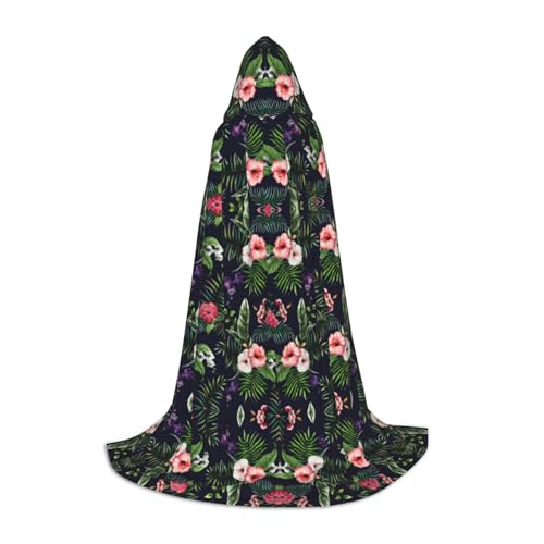 Luckily&Day Halloween-Kostüm mit Blumenmuster, Umhang mit Kapuze, Umhang für Männer und Frauen, Party, Cosplay, Zauberer, Hexe, Wikinger, Robe Luckily&Day Halloween-Kostüm mit Blumenmuster, Umhang mit Kapuze, Umhang für Männer und Frauen, Party, Cosplay, Zauberer, Hexe, Wikinger, Robe von Luckily&Day