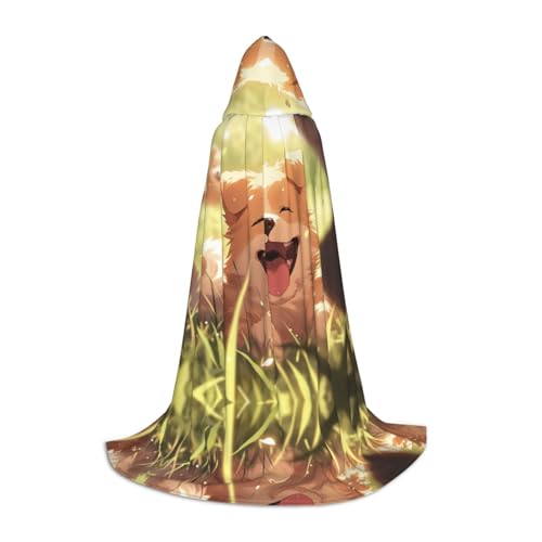 Luckily&Day Halloween-Kostüm mit Dackel-Druck, Umhang mit Kapuze, Umhang für Männer und Frauen, Party, Cosplay, Zauberer, Hexe, Wikinger, Robe Luckily&Day Halloween-Kostüm mit Dackel-Druck, Umhang mit Kapuze, Umhang für Männer und Frauen, Party, Cosplay, Zauberer, Hexe, Wikinger, Robe von Luckily&Day