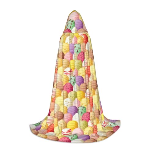 Luckily&Day Halloween-Kostüm mit Eiscreme-Druck, Umhang mit Kapuze, Umhang für Männer und Frauen, Party, Cosplay, Zauberer, Hexe, Wikinger, Robe Luckily&Day Halloween-Kostüm mit Eiscreme-Druck, Umhang mit Kapuze, Umhang für Männer und Frauen, Party, Cosplay, Zauberer, Hexe, Wikinger, Robe von Luckily&Day