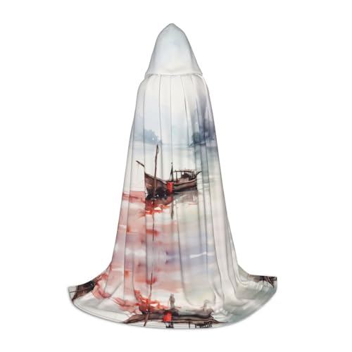 Luckily&Day Halloween-Kostüm mit Fischer-Motiv, Umhang mit Kapuze, Umhang für Männer und Frauen, Party, Cosplay, Zauberer, Hexe, Wikinger, Robe Luckily&Day Halloween-Kostüm mit Fischer-Motiv, Umhang mit Kapuze, Umhang für Männer und Frauen, Party, Cosplay, Zauberer, Hexe, Wikinger, Robe von Luckily&Day