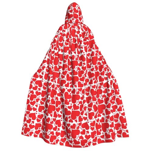Luckily&Day Halloween-Kostüm mit Herz-Aufdruck, Umhang mit Kapuze, Umhang für Erwachsene, Cosplay, Zauberer, Hexe, Wikinger, Robe, Umhang Luckily&Day Halloween-Kostüm mit Herz-Aufdruck, Umhang mit Kapuze, Umhang für Erwachsene, Cosplay, Zauberer, Hexe, Wikinger, Robe, Umhang von Luckily&Day