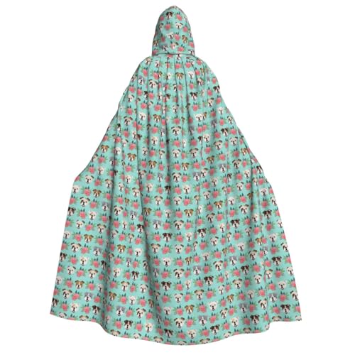 Luckily&Day Halloween-Kostüm mit Hunde-Aufdruck, Umhang mit Kapuze für Erwachsene, Cosplay, Zauberer, Hexe, Wikinger, Robe, Umhang Luckily&Day Halloween-Kostüm mit Hunde-Aufdruck, Umhang mit Kapuze für Erwachsene, Cosplay, Zauberer, Hexe, Wikinger, Robe, Umhang von Luckily&Day