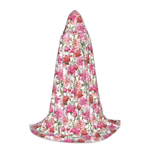 Luckily&Day Halloween-Kostüm mit Pfingstrosen-Motiv, Umhang mit Kapuze, Umhang für Männer und Frauen, Party, Cosplay, Zauberer, Hexe, Wikinger, Robe Luckily&Day Halloween-Kostüm mit Pfingstrosen-Motiv, Umhang mit Kapuze, Umhang für Männer und Frauen, Party, Cosplay, Zauberer, Hexe, Wikinger, Robe von Luckily&Day