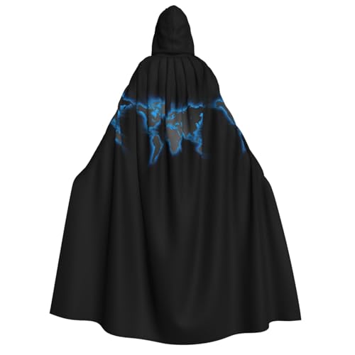 Luckily&Day Halloween-Kostüm mit Weltkarten-Druck, Umhang mit Kapuze, Umhang für Erwachsene, Cosplay, Zauberer, Hexe, Wikinger, Robe, Umhang Luckily&Day Halloween-Kostüm mit Weltkarten-Druck, Umhang mit Kapuze, Umhang für Erwachsene, Cosplay, Zauberer, Hexe, Wikinger, Robe, Umhang von Luckily&Day