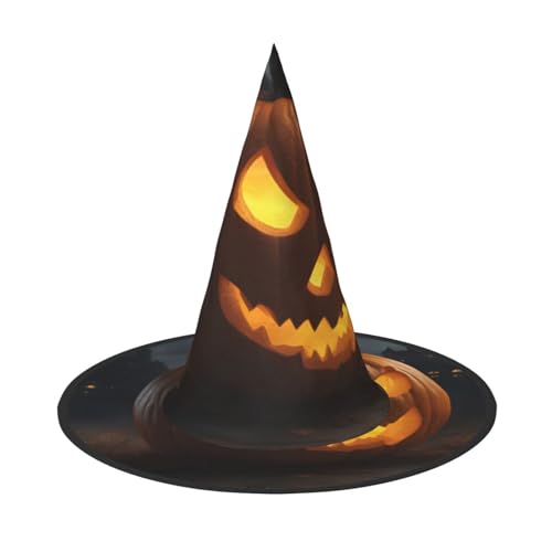 Luckily&Day Halloween-Kürbis-Druck, Halloween-Hexenhut, einzigartiger Steeple-Top-Kostümhut für Frauen, Party, Festival, Dekoration Luckily&Day Halloween-Kürbis-Druck, Halloween-Hexenhut, einzigartiger Steeple-Top-Kostümhut für Frauen, Party, Festival, Dekoration von Luckily&Day