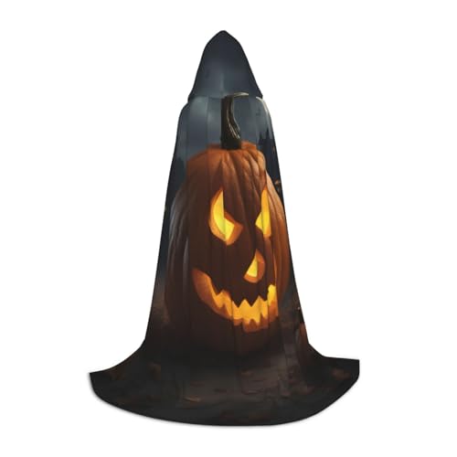 Luckily&Day Halloween-Kürbis-Druck, Halloween-Kostüm, Kapuzenumhang für Männer und Frauen, Party, Cosplay, Zauberer, Hexe, Wikinger, Robe Luckily&Day Halloween-Kürbis-Druck, Halloween-Kostüm, Kapuzenumhang für Männer und Frauen, Party, Cosplay, Zauberer, Hexe, Wikinger, Robe von Luckily&Day