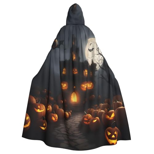 Luckily&Day Halloween-Kürbis-Druck, Wikinger-Kostüm, Umhang für Herren und Damen, Halloween-Umhang, Cosplay, Zauberer, Hexe, Kapuzenmantel Luckily&Day Halloween-Kürbis-Druck, Wikinger-Kostüm, Umhang für Herren und Damen, Halloween-Umhang, Cosplay, Zauberer, Hexe, Kapuzenmantel von Luckily&Day