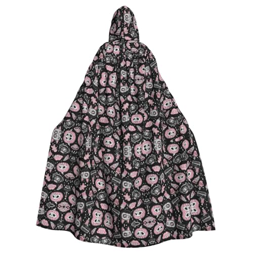 Luckily&Day Halloween-Kürbis-Katzen-Druck, Wikinger-Kostüm, Umhang für Herren und Damen, Halloween-Umhang, Cosplay, Hexe, Kapuzenmantel Luckily&Day Halloween-Kürbis-Katzen-Druck, Wikinger-Kostüm, Umhang für Herren und Damen, Halloween-Umhang, Cosplay, Hexe, Kapuzenmantel von Luckily&Day
