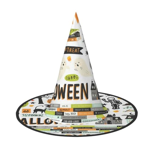 Luckily&Day Halloween Scrapbook Print Halloween Hexenhut Einzigartiger Steeple Top Kostüm Hut für Frauen Party Festival Dekoration Luckily&Day Halloween Scrapbook Print Halloween Hexenhut Einzigartiger Steeple Top Kostüm Hut für Frauen Party Festival Dekoration von Luckily&Day