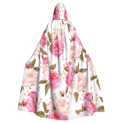 Luckily&Day Halloween-Umhang mit Blumenmuster, Rose, romantischer Druck, für Erwachsene, Cosplay, Hexe, Wikinger, Kostüm, Kapuze, Umhang, übergroßer Hut Luckily&Day Halloween-Umhang mit Blumenmuster, Rose, romantischer Druck, für Erwachsene, Cosplay, Hexe, Wikinger, Kostüm, Kapuze, Umhang, übergroßer Hut von Luckily&Day